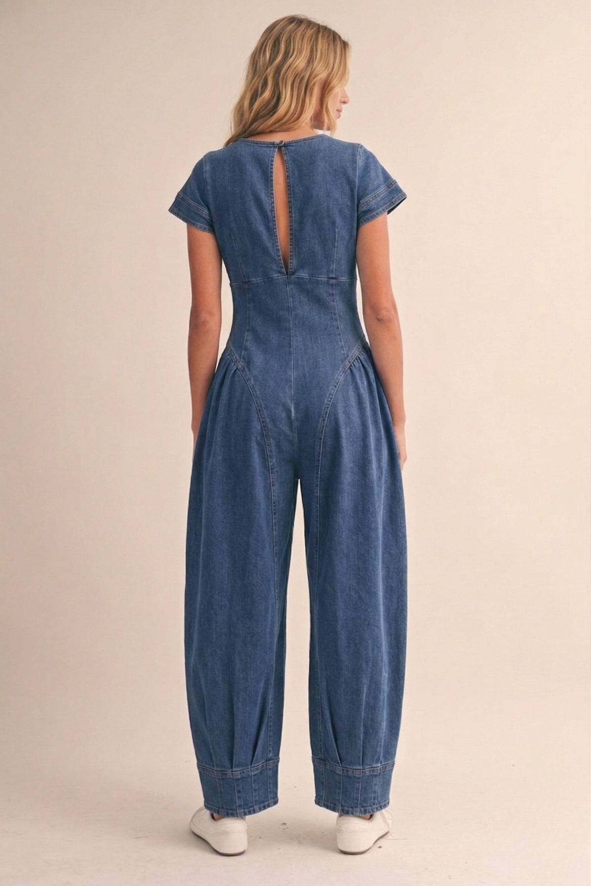 Ballon Denim jumpsuit