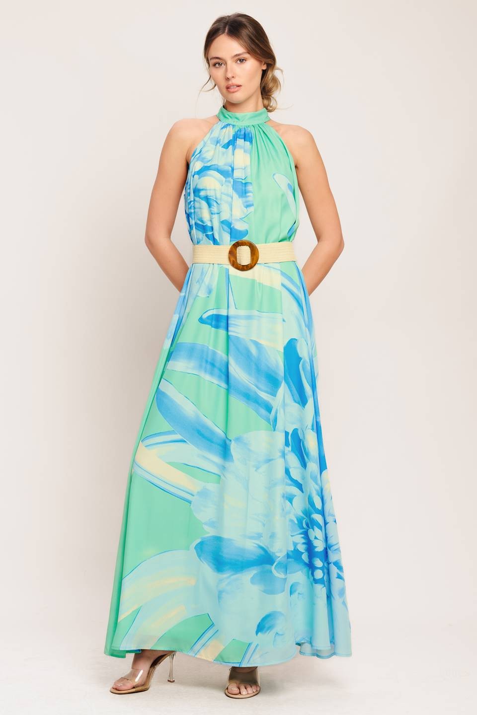 HALTER HAWAII MAXI DRESS