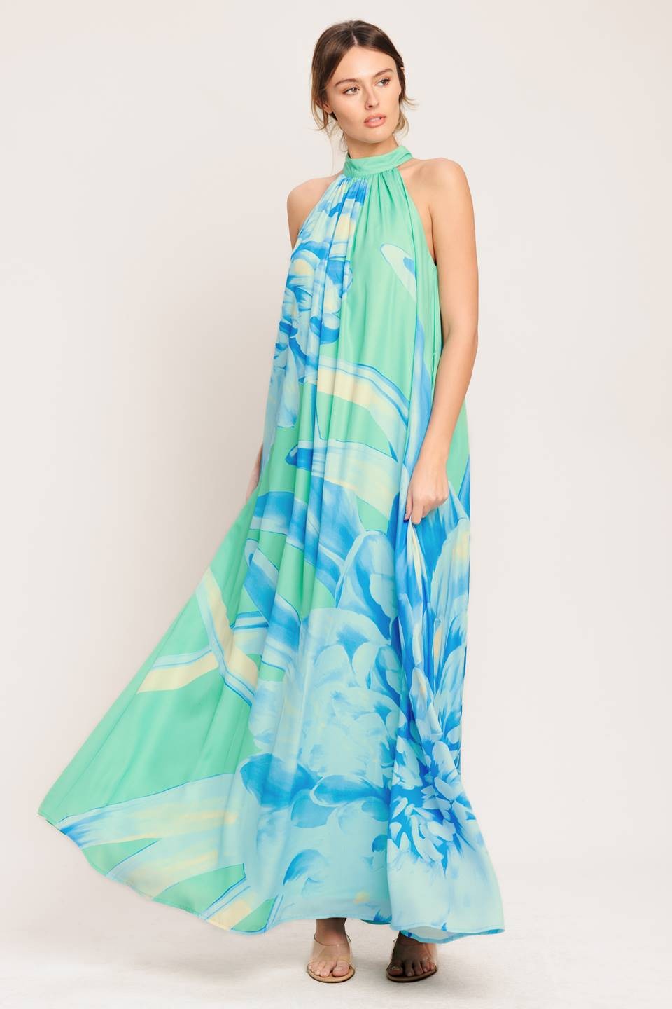 HALTER HAWAII MAXI DRESS