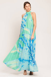 HALTER HAWAII MAXI DRESS
