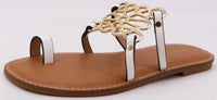 Designer Inspired Gold Detail Sandals