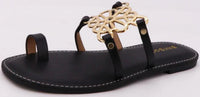 Designer Inspired Gold Detail Sandals