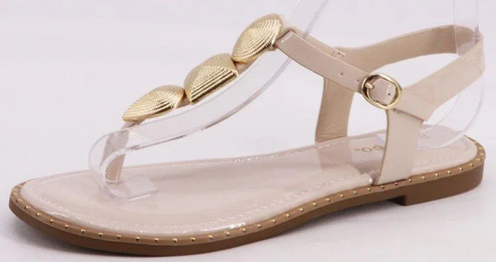 Gold Dot Flat Sandals