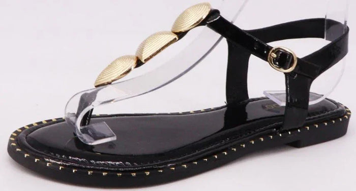 Gold Dot Flat Sandals