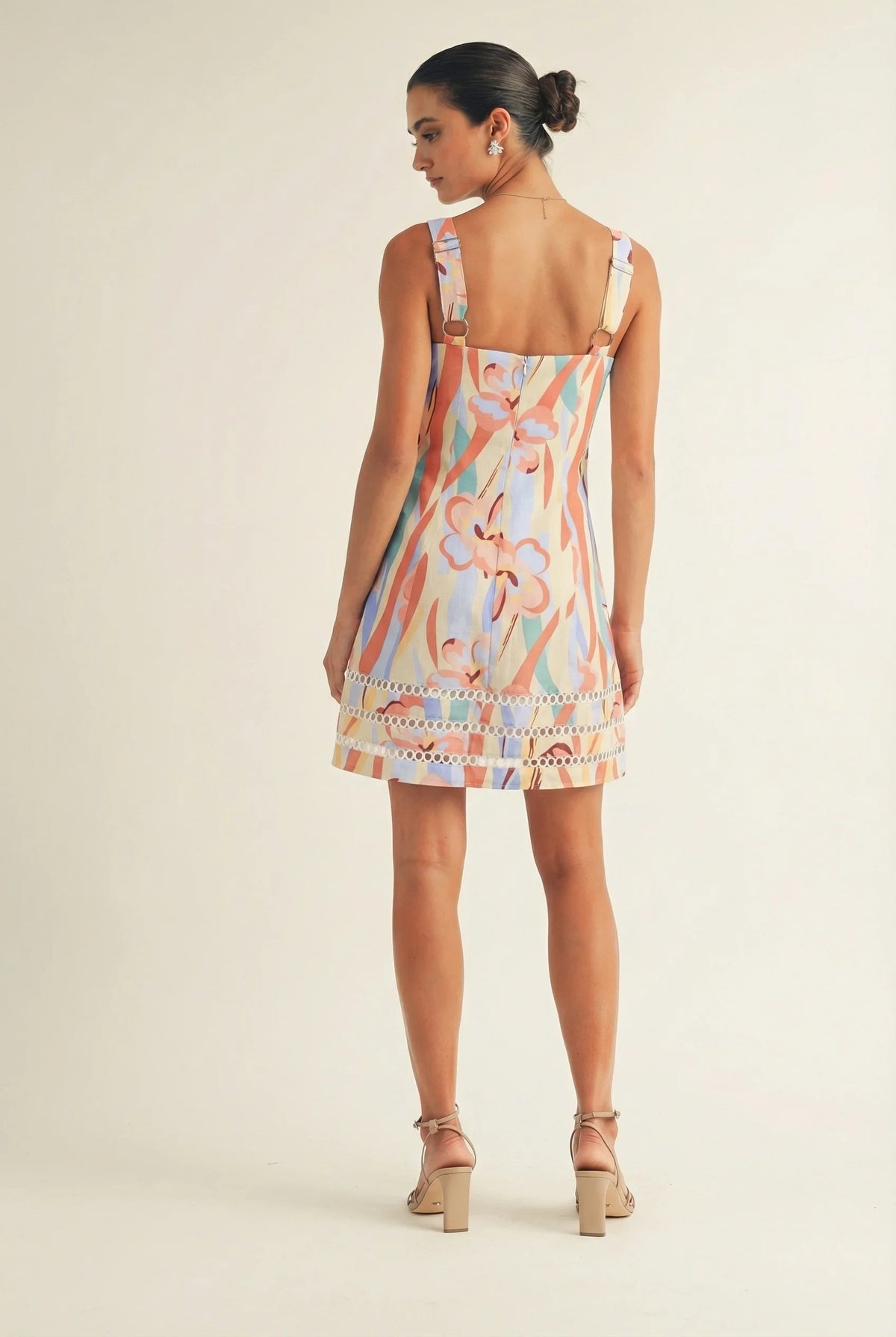 Lace-up Corset Fit & Flare Dress