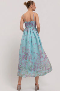 Floral Print V Neck Maxi Dress - Premium Boutique Spaghetti Strap Dress