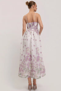 Floral Print V Neck Maxi Dress - Premium Boutique Spaghetti Strap Dress