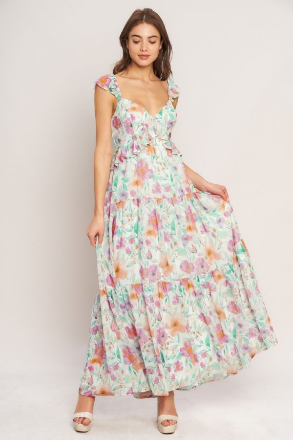 FLOWERY SWING HILLE MAXI DRESS
