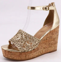 Ankle Strap Platform Wedge High Heel Dressy Sandal