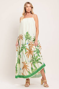 PALM TREE MAXI VACA DRESS