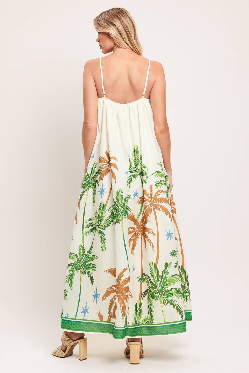 PALM TREE MAXI VACA DRESS