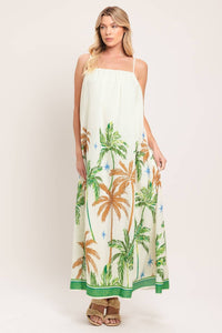 PALM TREE MAXI VACA DRESS