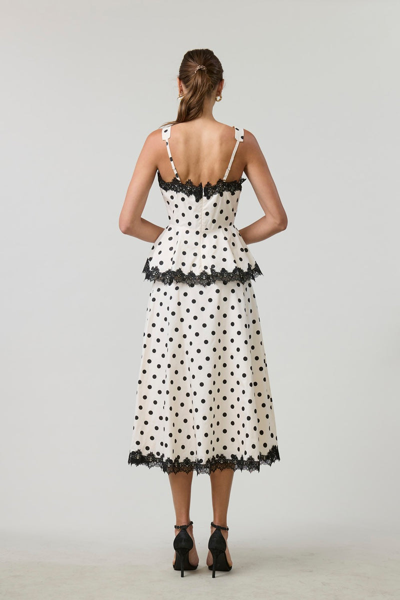 black polka dot peplum dress Yours Women's Plus Size Black Polka Dot Peplum Midi Dress Size 26-28