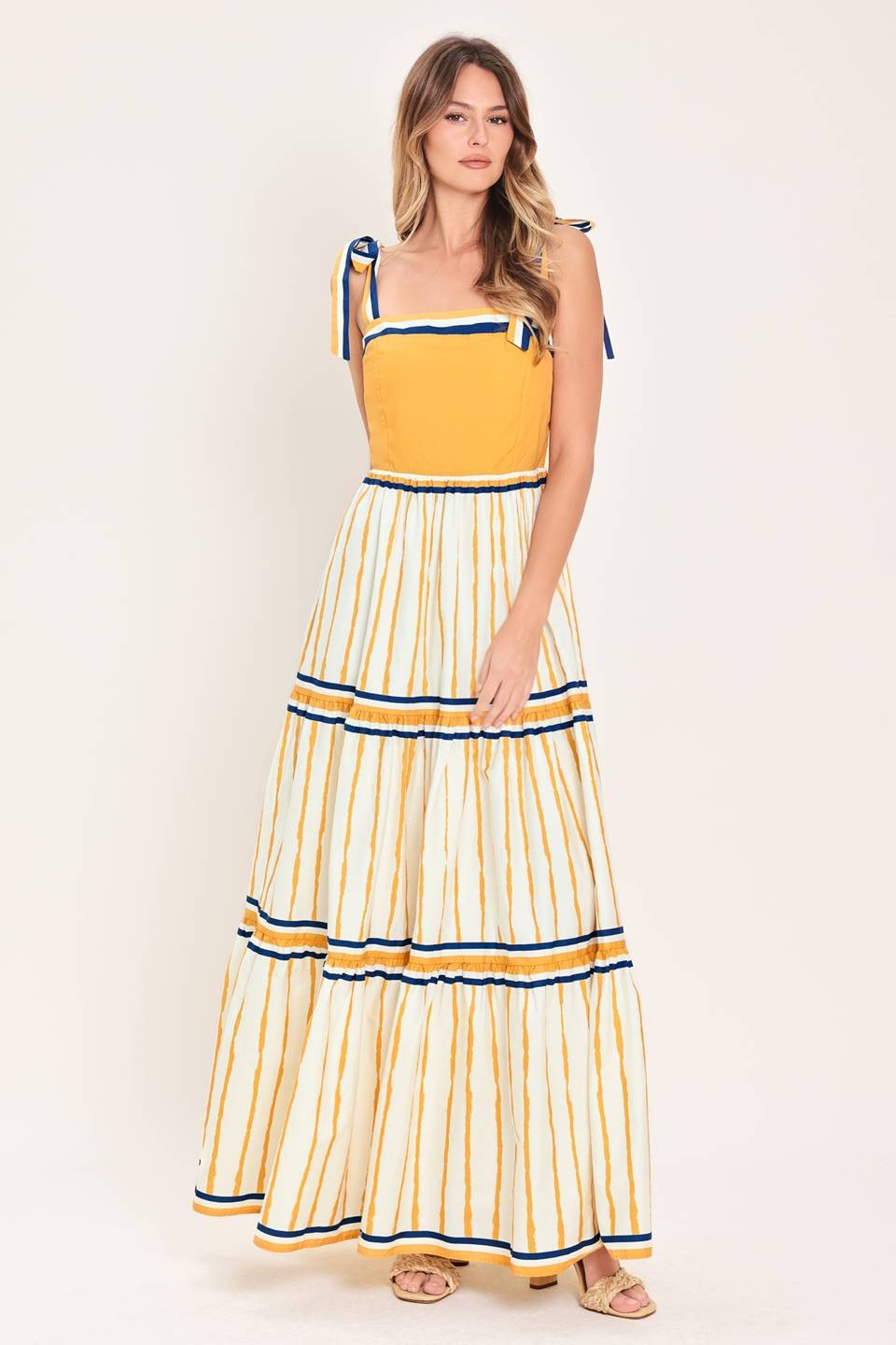 summer yellow maxi dress