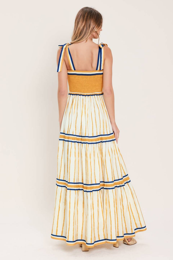 summer yellow maxi dress