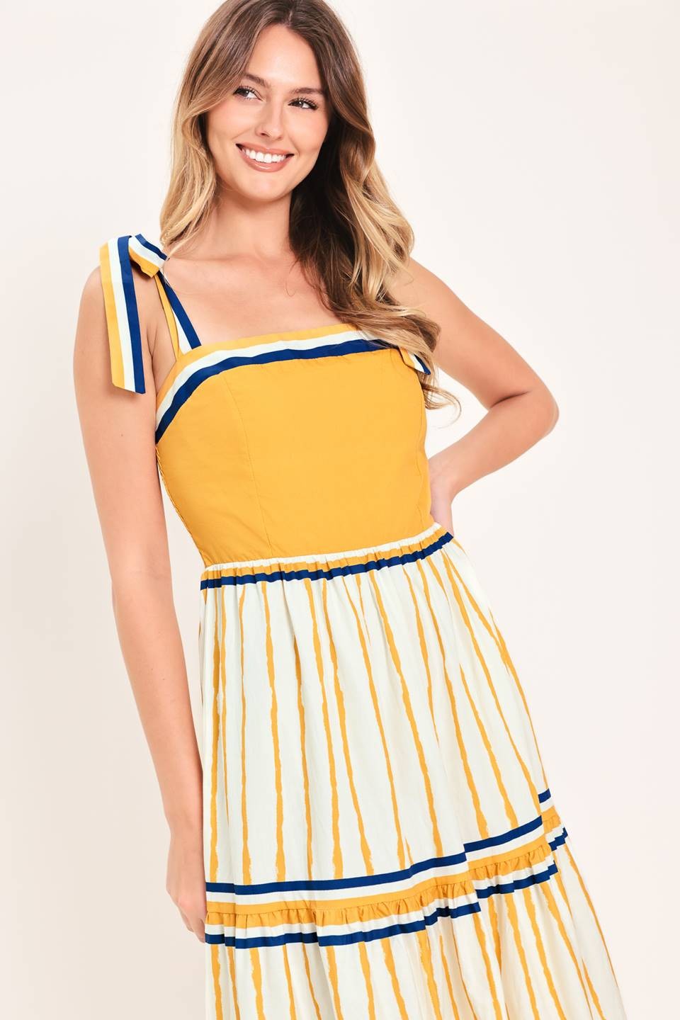 summer yellow maxi dress