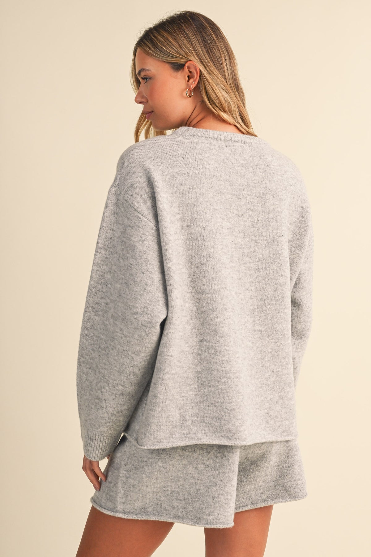 Long Sleeve Sweater & Shorts Set
