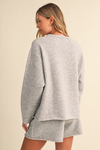 Long Sleeve Sweater & Shorts Set
