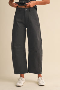 Stretch Twill Zip-Front Napoleon Vest & Barrel Pants Set