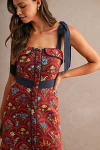 Tapestry Embroidery Mermaid Midi Dress