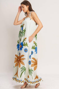 A printed woven maxi dress