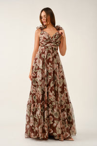 Cilly Floral Open Back Maxi Gown