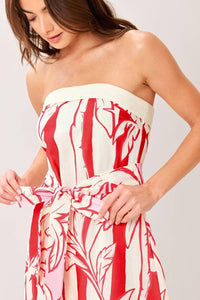 A printed woven ankle dress