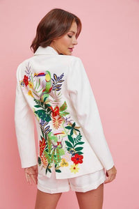 FLORAL BLAZER WITH SHORTS - PRIVILEGE 