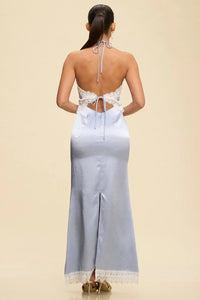 Halter Lace Maxi Dress