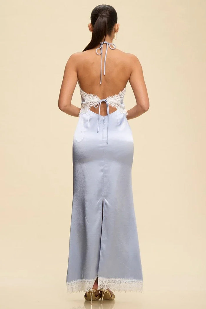 Halter Lace Maxi Dress