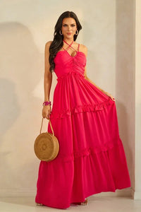Solid Tiered Maxi Dress PRIVILEGE