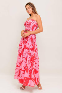 TUBE TOP MAXI SKIRT SET