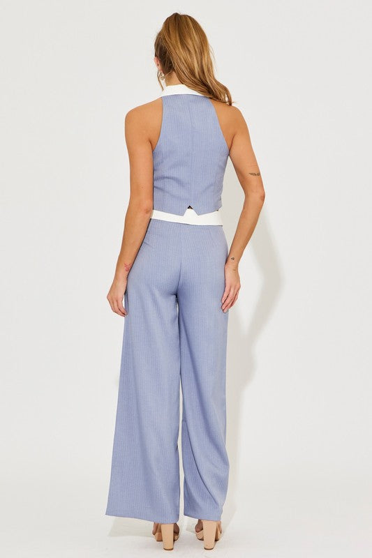 PIN STRIPE VEST AND MATCHING PANT