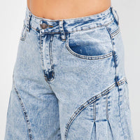 EXTRA WIDE LOOSE WASHED JEANS