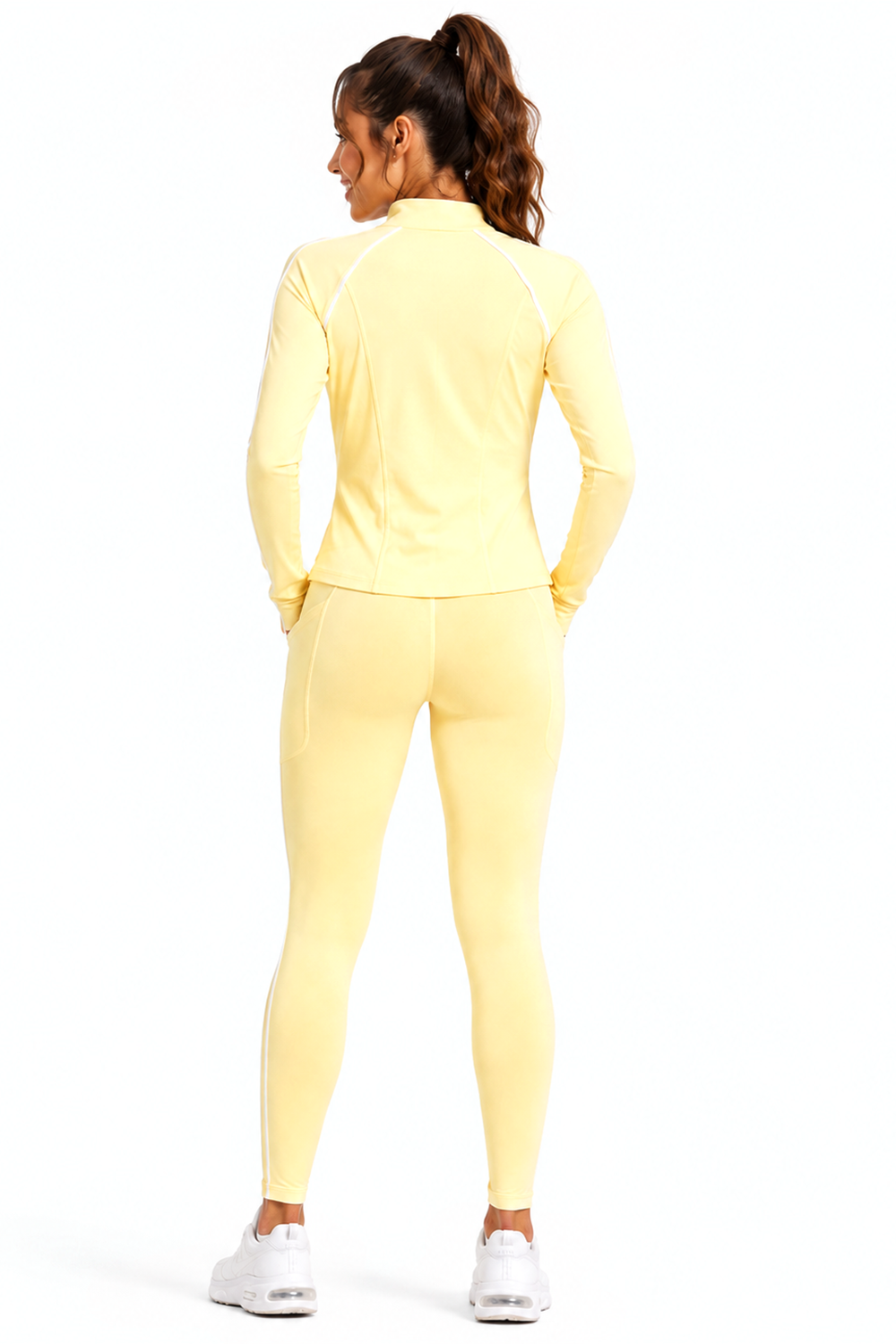 3-PIECE ACTIVEWEAR SET — SPORTS BRA, LEGGING & JACKET