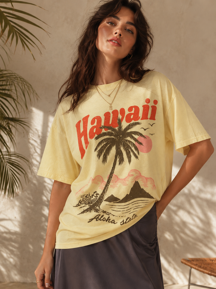 Hawaii Sunset Yellow T-Shirt