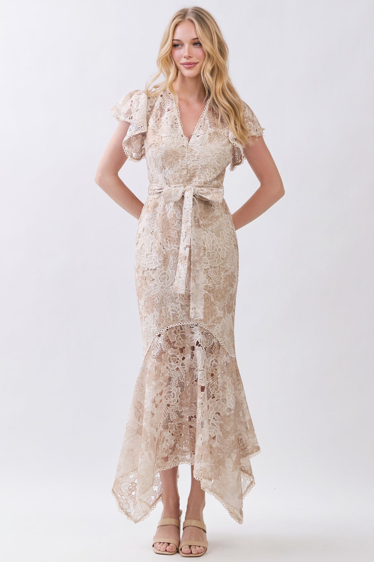 Pennie Lace Mermaid Maxi Dress