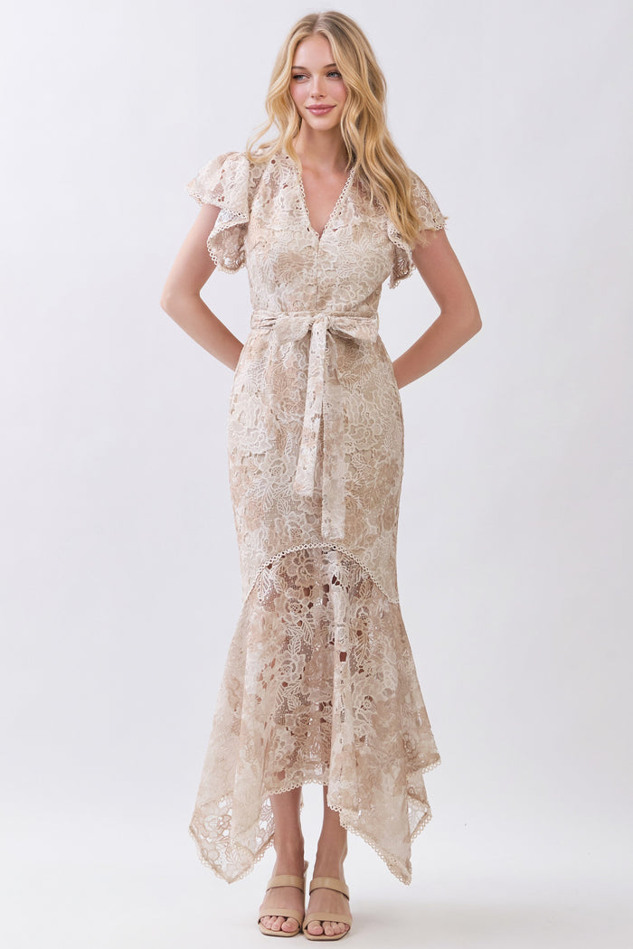 Pennie Lace Mermaid Maxi Dress