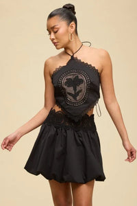 Halter Crochet Skirt Set