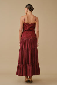 Lace Drop-waist Maxi Dress