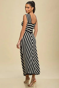 Striped Knit Midi Dress PRIVILEGE