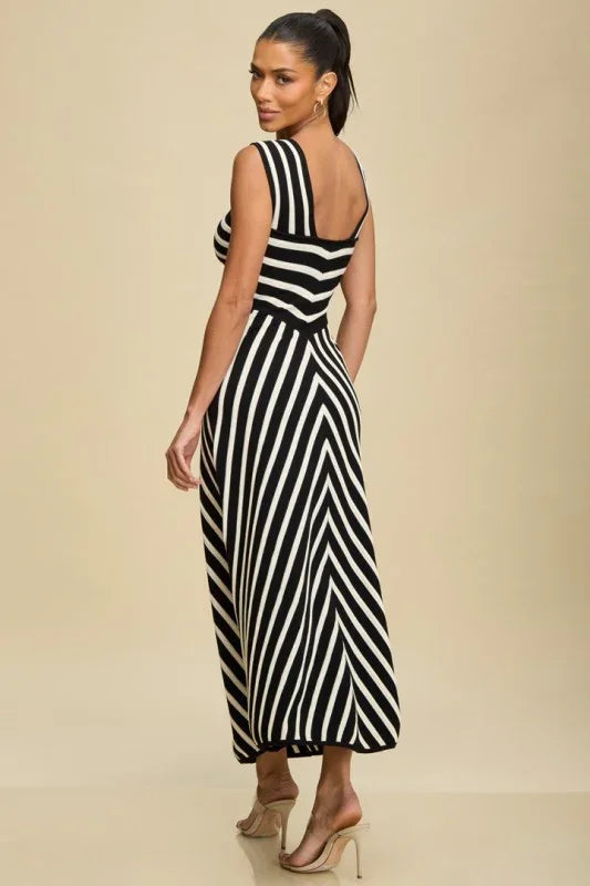 Striped Knit Midi Dress PRIVILEGE