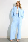 DESIGNER INSPIRED  TWO PIECE CARGO PANT SET