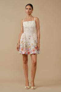 Floral Garden Side-lace A-line Dress
