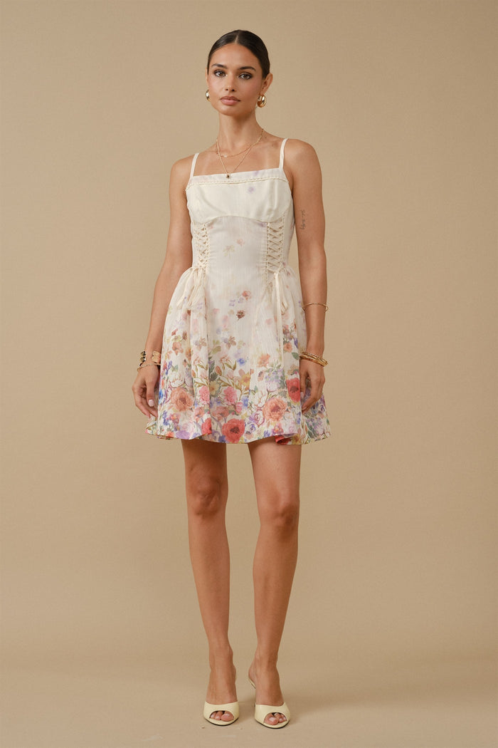 Floral Garden Side-lace A-line Dress