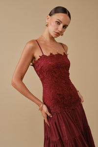 Lace Drop-waist Maxi Dress