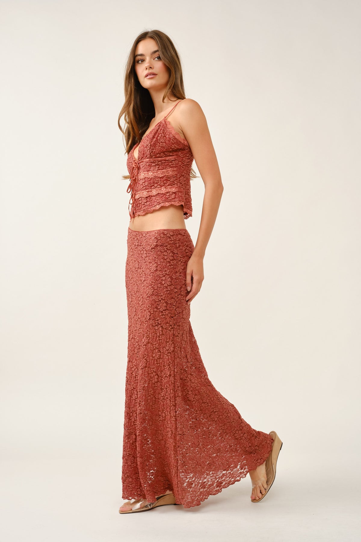 Lilly Lace Tank & Maxi Skirt Set