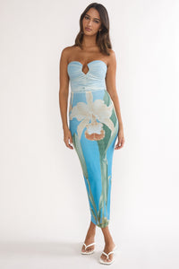 SWEETHEART MESH FITTED DRESS