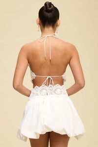 Halter Crochet Skirt Set