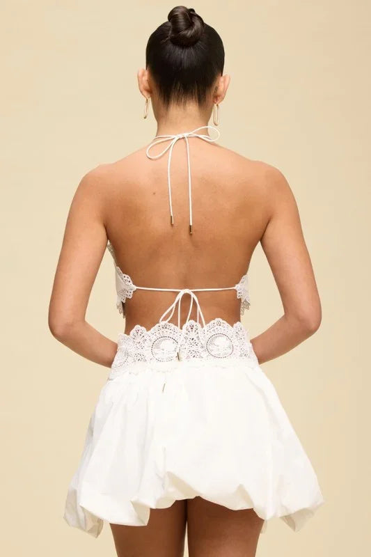 Halter Crochet Skirt Set
